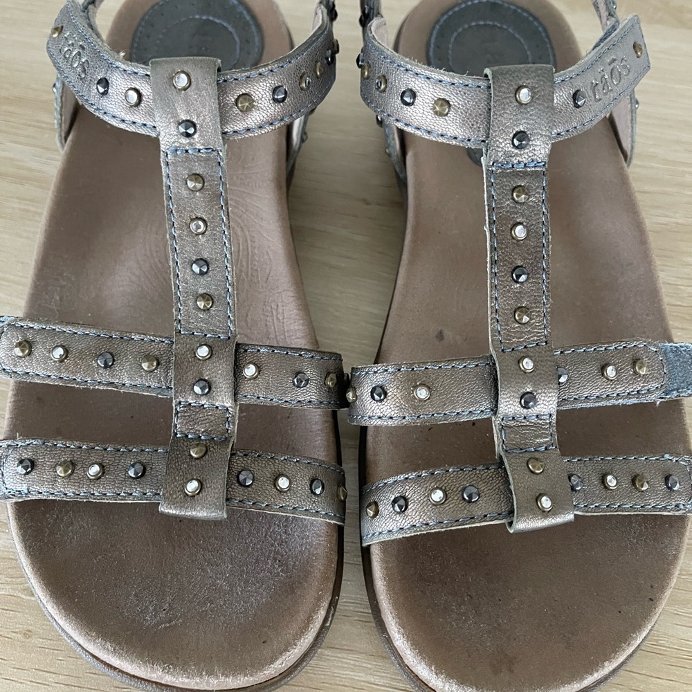 Taos Footwear Tan Gladiator Sandals with Studded Straps